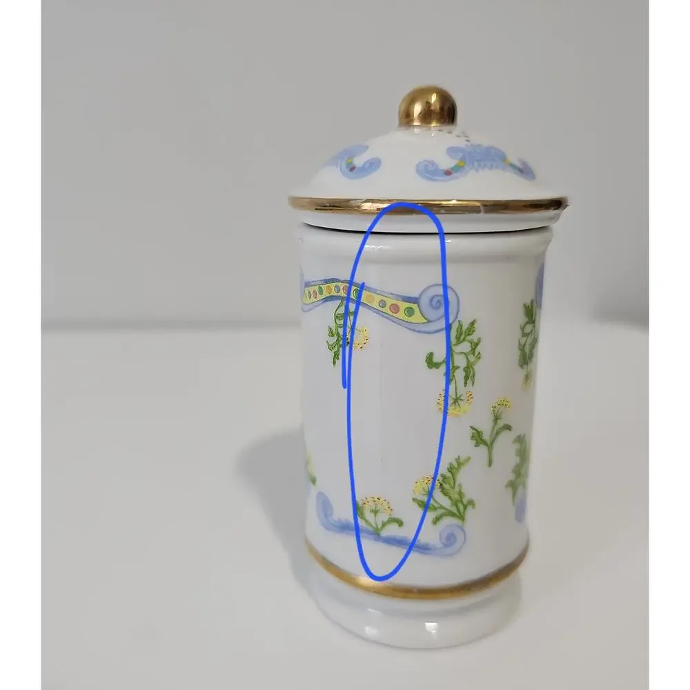Lenox Spice Carousel Saffron Celery Salt Spice Jars1993 Fine Porcelain FLAWED